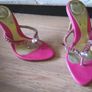 Rhinestones pink shoes size uk 2 worn Image 3