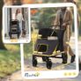 Foldable Pet Stroller, with Universal Wheels, Shock Absorber, for Medium and Large Dogs - Grey Image 7