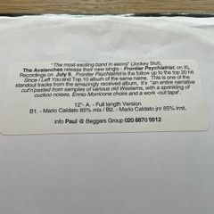 The Avalanches - Frontier Psychiatrist - 12" Vinyl Promo White Label - 2001 XL Recordings