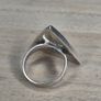 Vintage Sterling Silver Triangular Abalone Shell Ring Image 2