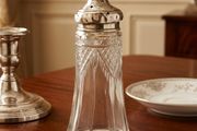 Late Victorian Sterling Silver And Cut Glass Sugar Sifter