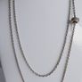 Vintage 925 Sterling Silver Ti Sento long Chain Necklace length 31" - 10,7g Image 5