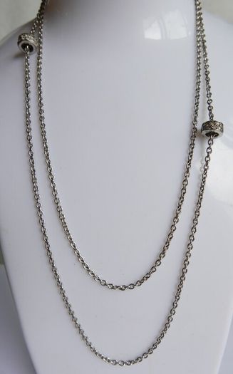 Vintage 925 Sterling Silver Ti Sento long Chain Necklace length 31" - 10,7g