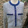 Vintage 80s J Michaels White Navy Occasion dress Postage Included Image 2