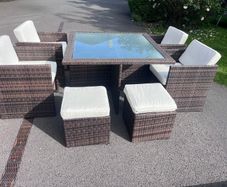 Outdoor rattan furniture