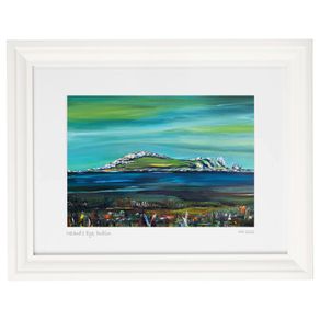 Ireland's Eye Dublin. Large framed print by artist Helen Mathews.