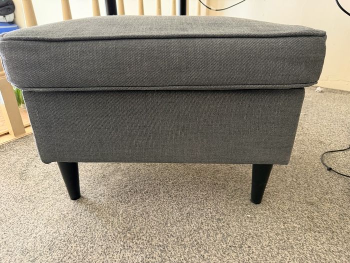 Armchair with stool