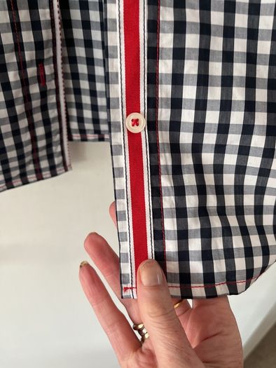 gingham blouse