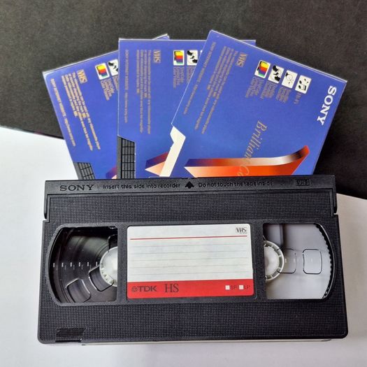 Lot of 3x Sony T-120 Premium Grade VHS Tape Sleeves