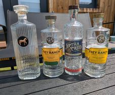 Empty Bourbon Whiskey Glass Bottles