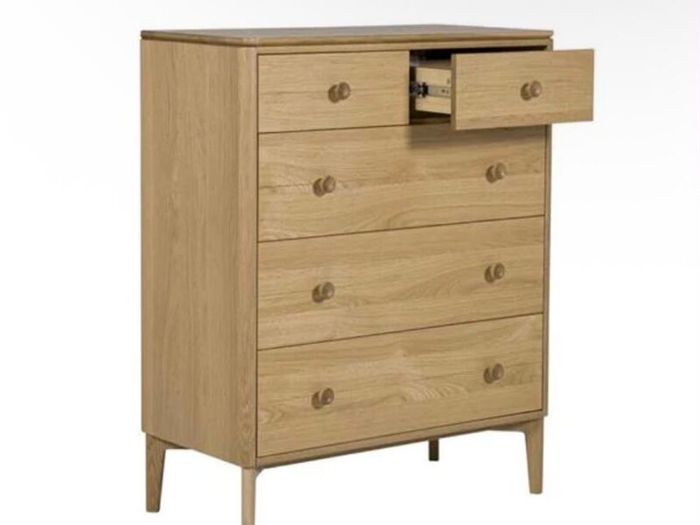 Hadley Oak Five(2+3) Drawer Chest