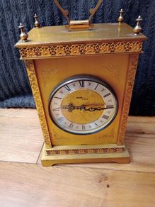 Vintage  Avia Quartz Brass Clock