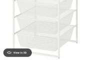 2 ikea jonaxel units fully assembled 4 baskets in each