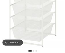 2 ikea jonaxel units fully assembled 4 baskets in each