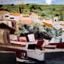Large oil painting on board Image 2