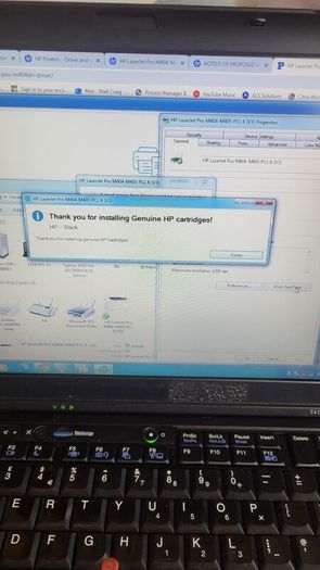 HP laserjet pro printer with new toner.