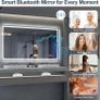 Bluetooth Bathroom Mirror with Lighting, 120 x 70 cm, LED Bathroom Mirror with Image 5