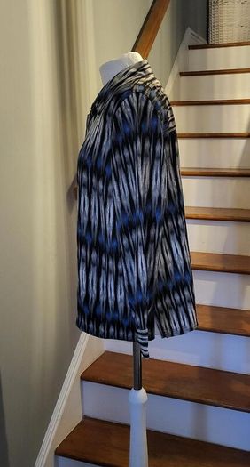 M&S black & blue blouse, Size 16