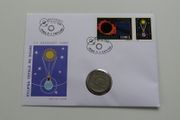 Total eclipse of the Sun first day coin stamp cover, 11 AUGUST 1999 Romania
