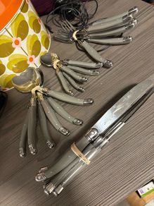cuttlery knifes forks spoons table / dessert spoons