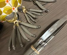 cuttlery knifes forks spoons table / dessert spoons