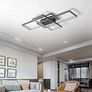 LED Ceiling Light, 45W Modern Dimmable Ceiling Lighting, Square Ceiling Lamp with Remote Control for Living Room Dining Room Bedroom, 2700-6500K Close to Ceiling Light Fixture (Black, 80CM) Image 3