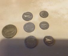 Irish 20p, 10p and 5p coins