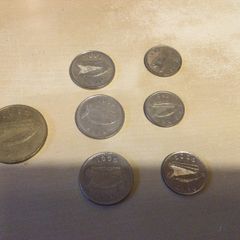 Irish 20p, 10p and 5p coins