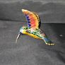 Vintage Enameled Cloisonne Hummingbird Christmas Ornament Image 3