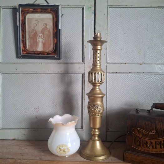 Brass Torchier Table Lamp