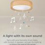 Bohemia Smart LED ceiling light, Rattan design, 3W speaker, RGBIC Image 5