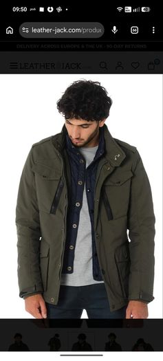 Men's Coat Schott Field Kaki