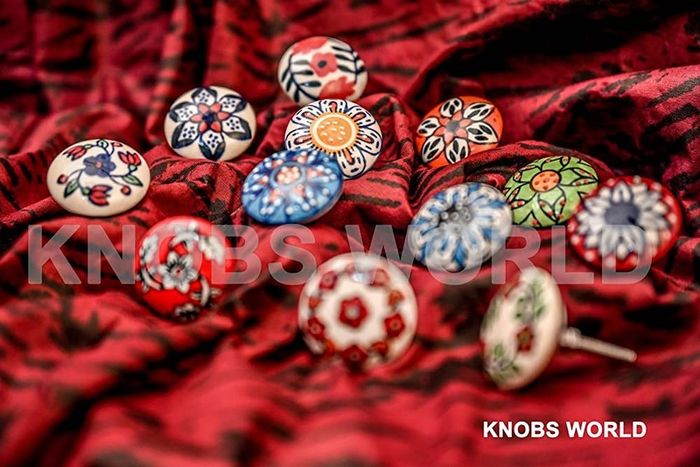 12 x Mix Vintage Look Flower Ceramic Knobs Door Handle Cabinet Drawer Cupboard Pull (FREE POSTAGE)