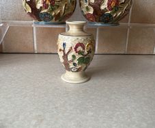 Pair Indian Tree Handpainted Vases HJ Wood Staffordshire