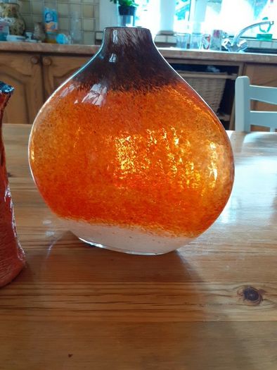 Glass and pottery.