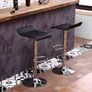 2 x Square Bar Stools PU Leather Swivel Adjustable Counter Stool Office Chair With Footrest Image 2