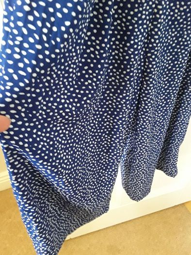 Navy Blue polka dot jumpsuit 12-13yr with pockets