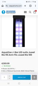 jewell trigon 350 > aquaone jbar leds