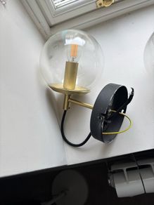 Brass & Black wall lights