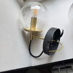Brass & Black wall lights