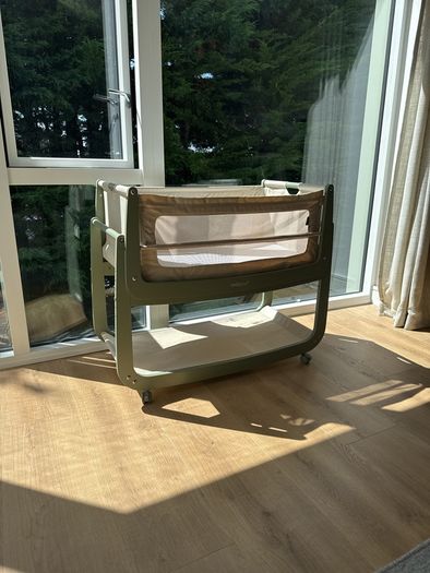 SnuzPod 5 Bedside Crib - Sage - Like New