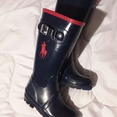 POLO RALPH LAUREN Kids Navy Red Rain Boots Wellies