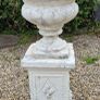 Concrete Garden urn on pedestal Image 2