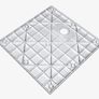 Bathroom Shower Tray Black Square 90x90 cm Image 3