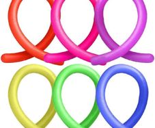 6x Stretchy Noodle String Neon Kids Childrens Fidget Stress Relief Sensory Toy (FREE POSTAGE)