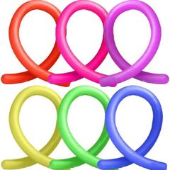 6x Stretchy Noodle String Neon Kids Childrens Fidget Stress Relief Sensory Toy (FREE POSTAGE)