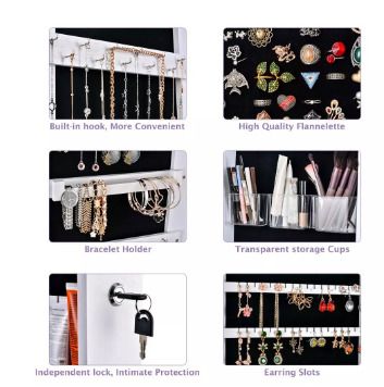 Wall Mounted Mirror Makeup Organizer with Drawer