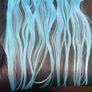 Sky Blue Ombre Clip In Hair Extensions Image 2