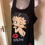 Betty Boop black top size L UK16/18 EU44/46 Free post Image 2