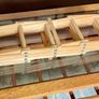 Vintage Wooden Accordion 8 Bottle Wine Rack Brass Rivets Countertop Wood Rustic Cottagecore Old Country Farmhouse Image 7